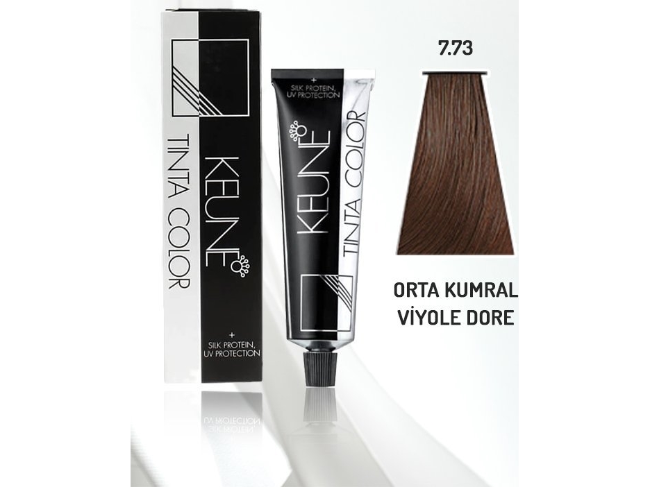 Keune , Tinta Color, Permanent Hair Dye, 7.73 Medium Violet Gold Blonde, 60 Ml For Women