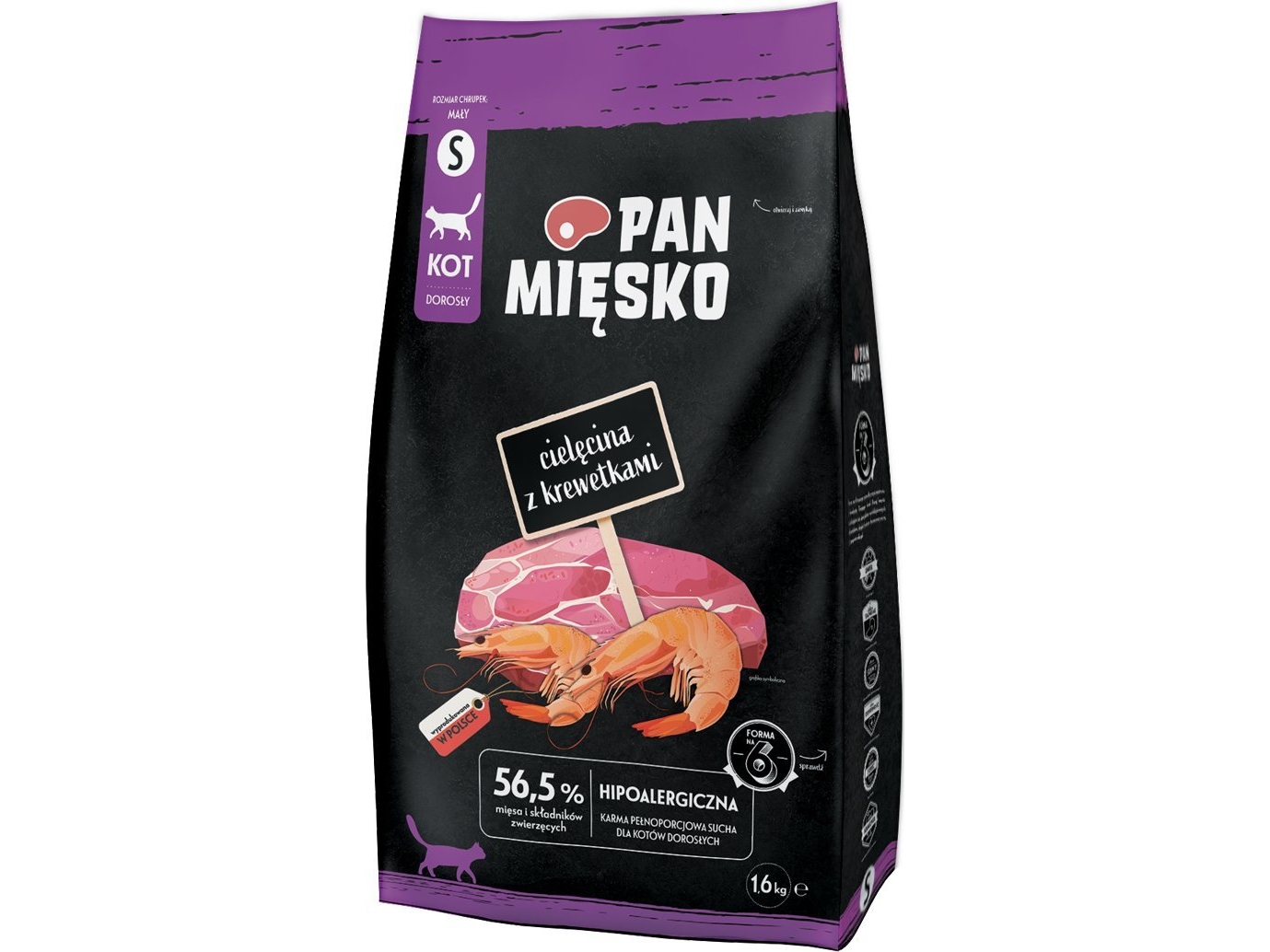 Tørfoder Til Katte Kalvekød Med Rejer (Voksen) Chips S 1,6 Kg