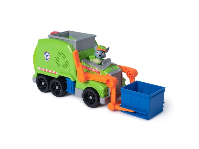 Paw Patrol , Extragroßer Recycling-Truck Mit Rocky Spielfigur Und Verwandlungsfunktion (Deluxe Fahrzeug), Müllwagen, 3 Jahr(E), Kunststoff, Mehrfarbi