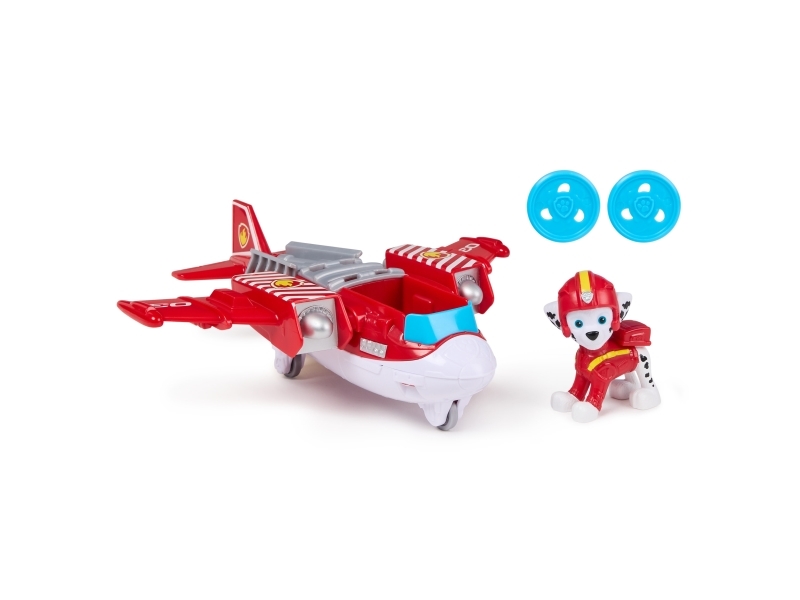 Paw Patrol Air Rescue - Marshalls Feuerwehrflugzeug Mit Geschoss-Abwurf Und Marshall Spielfigur (Basis Fahrzeug), Flugzeug, 3 Jahr(E), Kunststoff, Ro