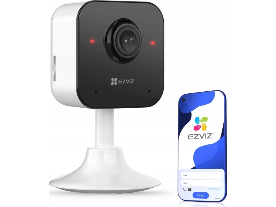 EZVIZ H1c, IP-säkerhetskamera, inomhus, Trådlös, Amazon Alexa & Google Assistant, Tak/vägg/bord, Vit | Foto och video - Videoövervakning - Övervakningsutrustning | GameStuff
