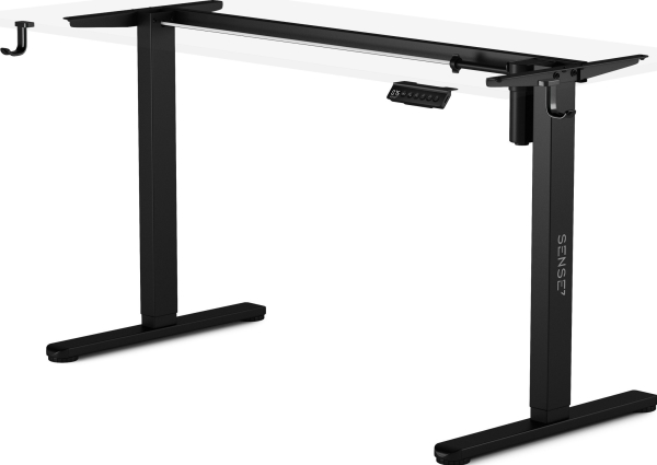Skrivebordsstel SENSE7 elektrisk, hæve-sænke, sort, uden topplade