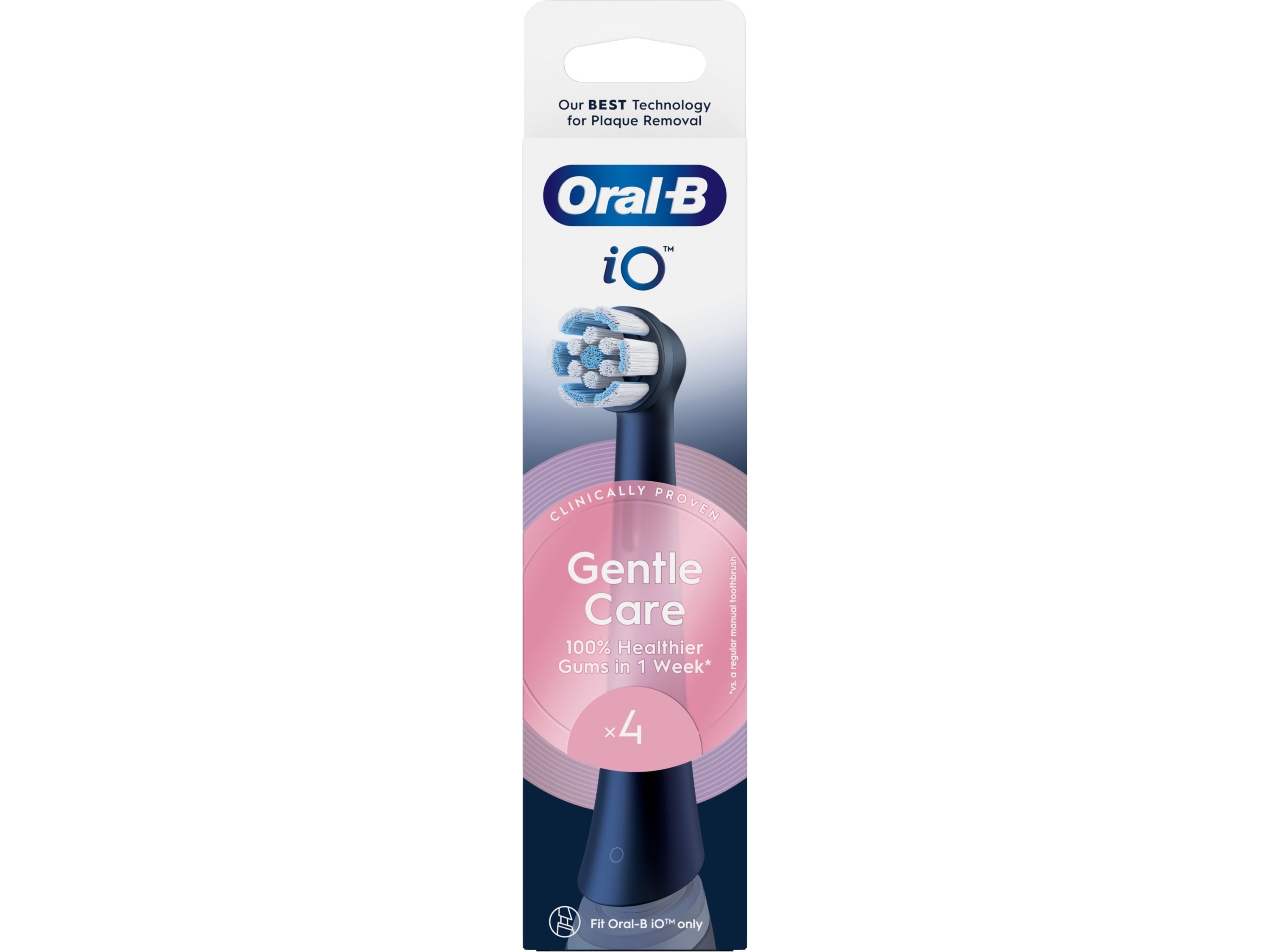 Oral-B iO Gentle Care Børstehoveder Sort, 4 stk.