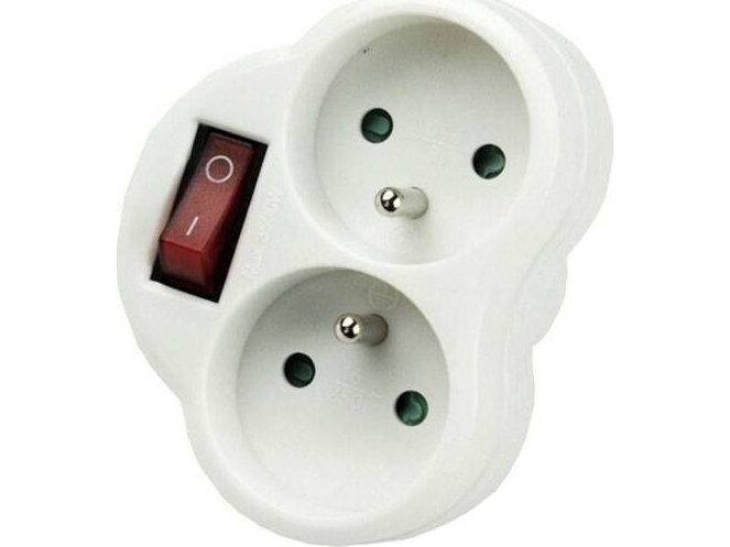 Konnoc Dx-R2s Dobbelt Stikkontakt Med Afbryder