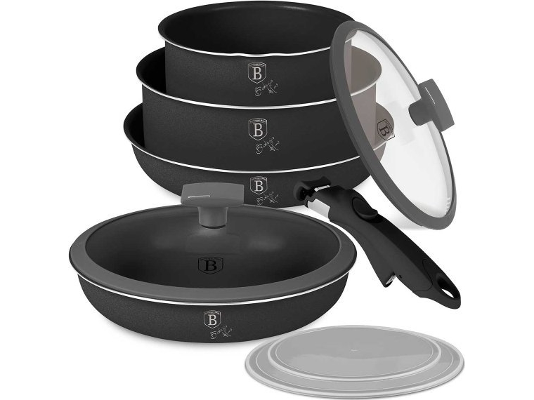 Berlinger Haus Titaan-Kochgeschirr-Set 9-Teilig Berlinger Haus Bh-8256 Anthrazit