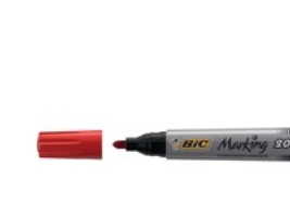 Permanent Marker Bic 2000, Rund, Rød