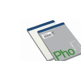 Telefonblok Bantex A6 ulinjeret m/blå tape (stk.)