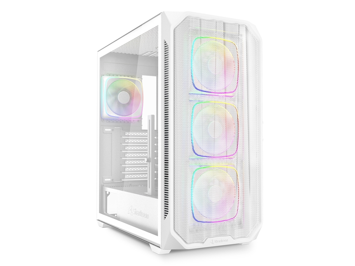 Sharkoon Ak5m Rgb, Midi Tower, Pc, Weiß, Atx, Micro Atx, Mini-Itx, Multi, Taschenlüfter