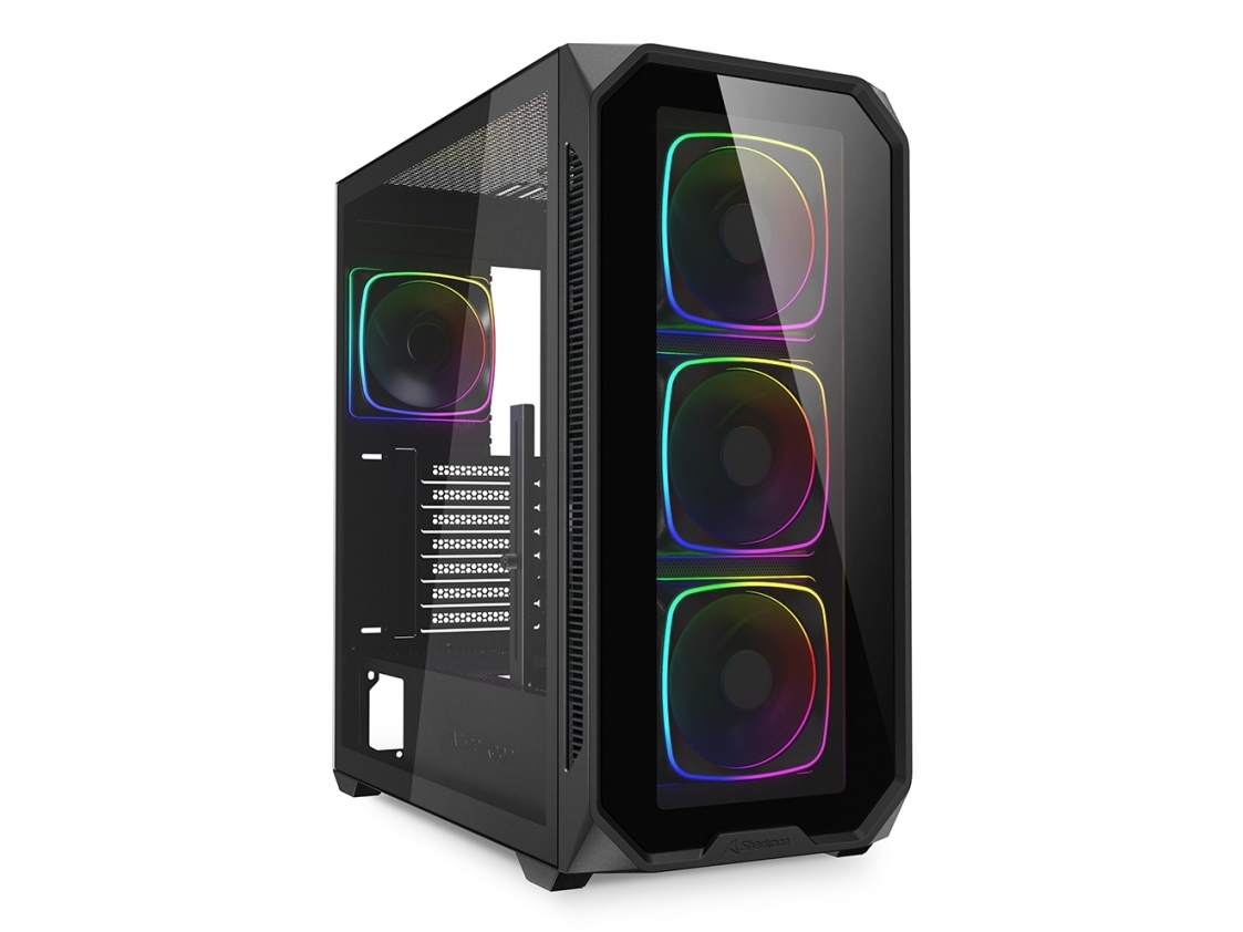 Sharkoon Ak5g Rgb, Midi Tower, Pc, Schwarz, Atx, Micro Atx, Mini-Itx, Multi, Taschenlüfter