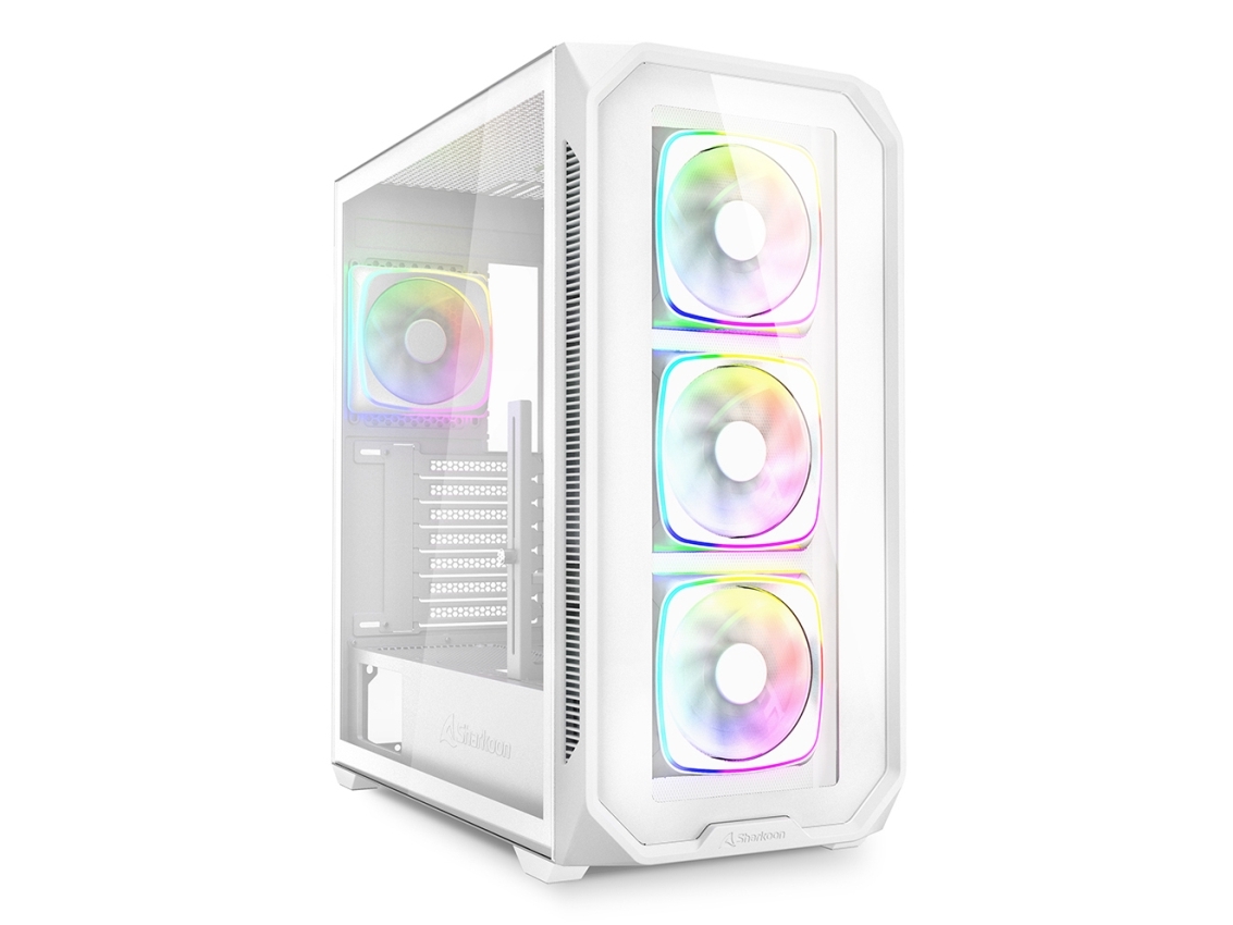 Sharkoon Ak5g Rgb, Midi Tower, Pc, Weiß, Atx, Micro Atx, Mini-Itx, Multi, Taschenlüfter
