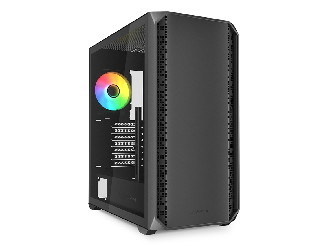 Sharkoon Ak2 Rgb, Midi Tower, Pc, Schwarz, Atx, Micro Atx, Mini-Itx, Multi, Taschenlüfter