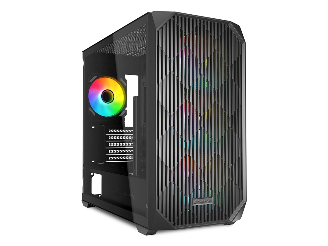 Sharkoon Mk3 Rgb, Micro Tower, Pc, Schwarz, Micro Atx, Mini-Itx, Multi, Taschenlüfter