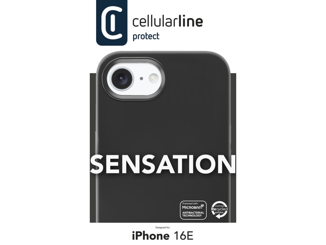 Cellularline 8018080492624, Cover, Apple, Iphone Se (2025), 15,4 Cm (6.06"), Sort
