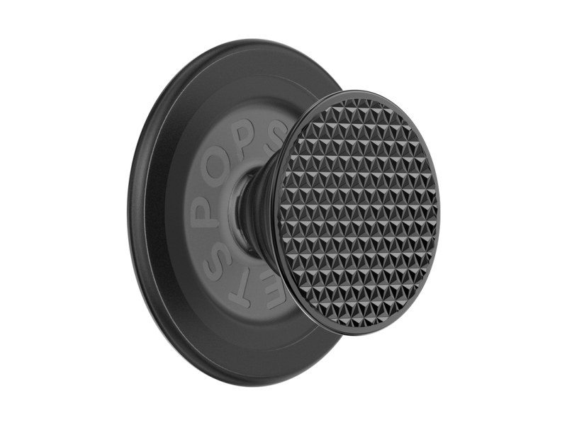 Popsockets Popsocket Round Aluminium Triangle Knurl-Greep Magsafe-Halterung Und Stand Schwarz