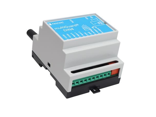 PROFORT MultiGuard DIN4 4G-sändare/mottagare, 12-24Vac/dc, 3 digitala ingångar, 1 analog ingång, 1 reläutgång. Exklusive strömförsörjning | Huset - Säkerhet & Larm - Varningsutrustning | GameStuff