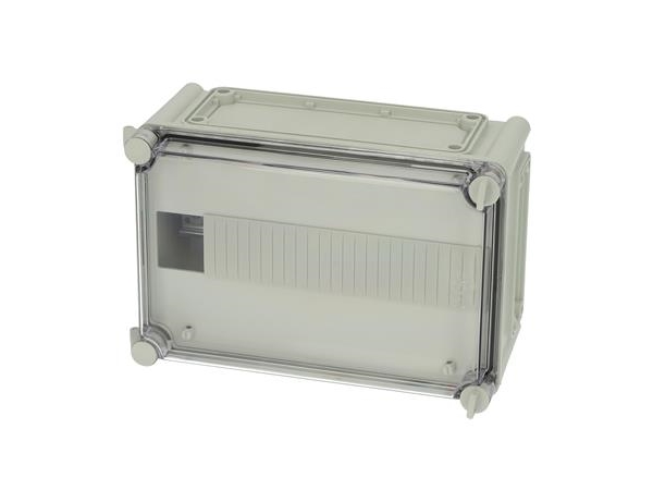MC EKJB 280x190x130 mm T-2FSH täydellinen DIN-kiskokotelo, jossa on sisäkappale 1x14 moduuleille