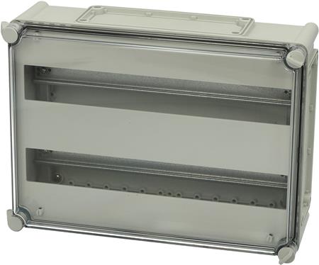 MC EKPE 380x280x130 mm T-2FSH täydellinen DIN-kiskokotelo, jossa on insertti 2x19 moduulille