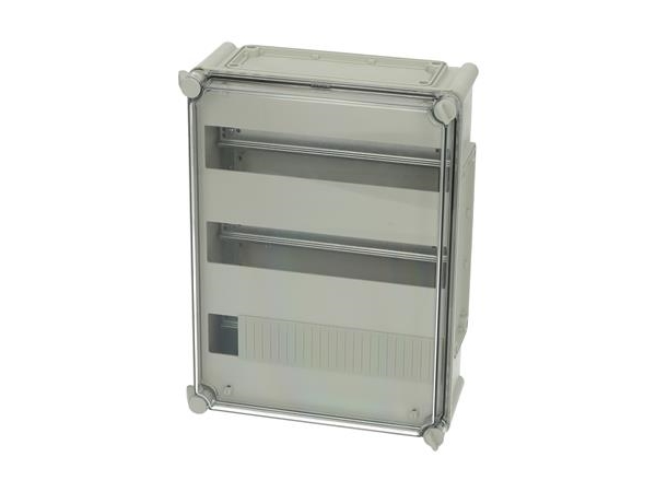 MC EKPE 380x280x130 mm T-2FSH täydellinen DIN-kiskokotelo, jossa on sisäkappale 3x14 moduulille