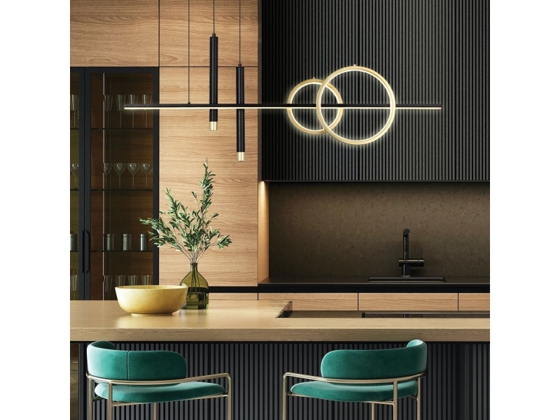 Hängeleuchte Lampe Pendant Combo 23W 3K Schwarz/Gold