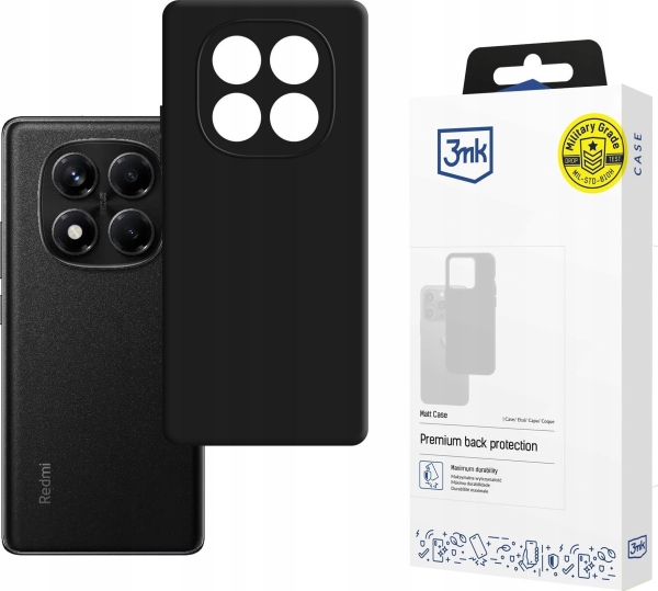 Handy-Rückseite 3Mk Redmi Note 14 Pro 4G, Mattschwarz