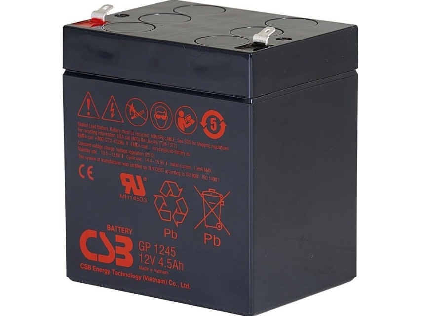 Batterie 12V 4.5Ah F1 (4.8Mm) Pb Agm Vrla Csb