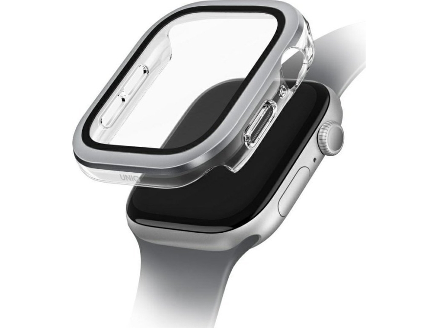 Case Uniq Voute For Apple Watch Series 10 46Mm Tempered Glass Silver