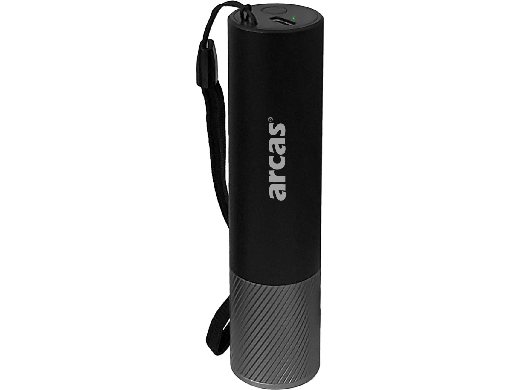 Arcas håndholdt lommelygte 3W, genopladelig USB-C, sort ARCAS