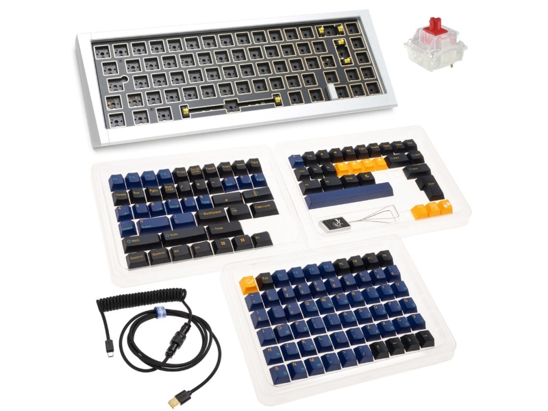Ducky Outlaw 65, 65%, Ledningsført, Usb, Mekanisk, Rgb Led, Sølv