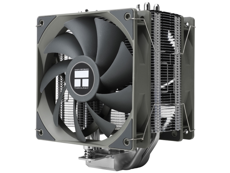 Thermalright Assassin Spirit 120 V2, Jäähdytyslevy/jäähdytin, 12 cm, 1500 RPM, Alumiini, musta