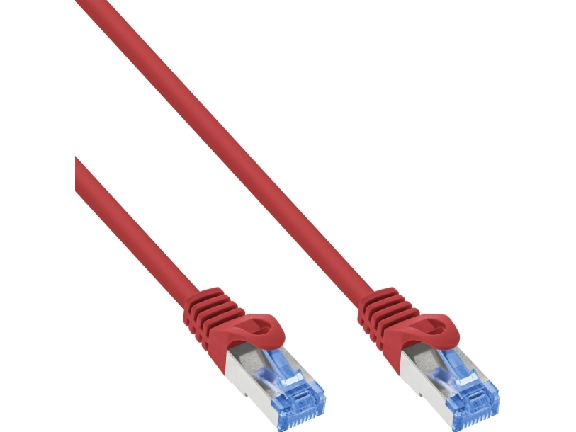 Inline Patchkabel, Kat.6A, S/Ftp, Tpe (Lszh), Cca, Rot, 3M