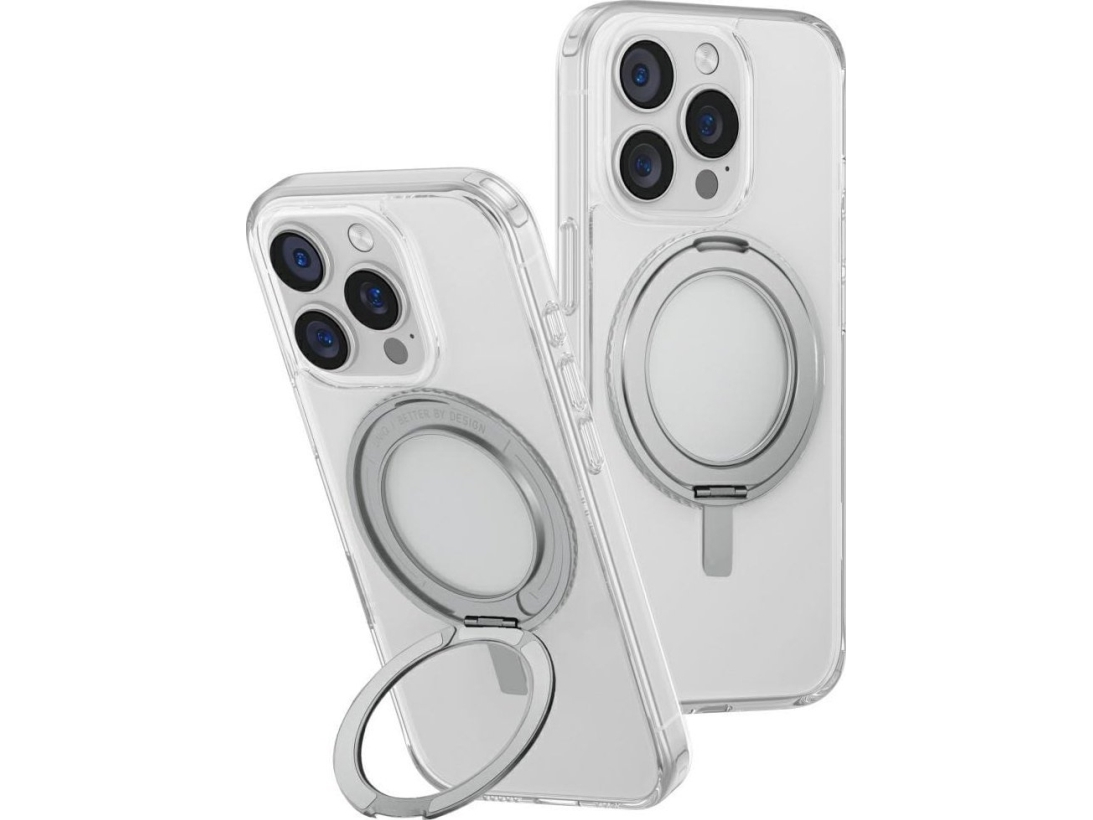 Uniq Swivix 360 Drejebart Kickstand Cover Til Iphone 16 Pro - Gennemsigtig