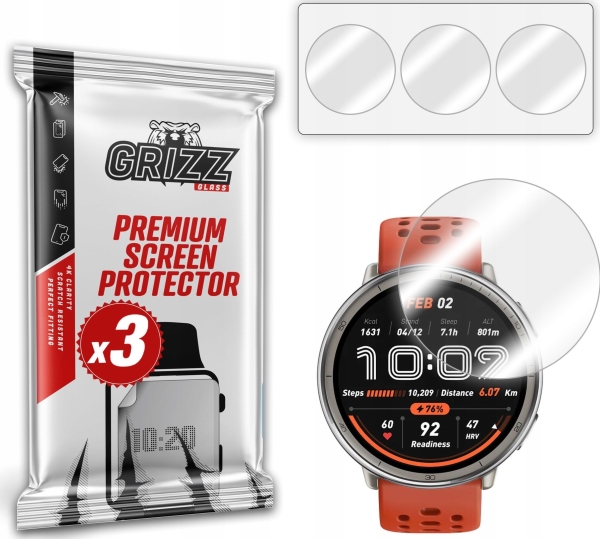 Grizzglass Hydrogel Film Grizzglass Hydrofilm Til Amazfit Active 2