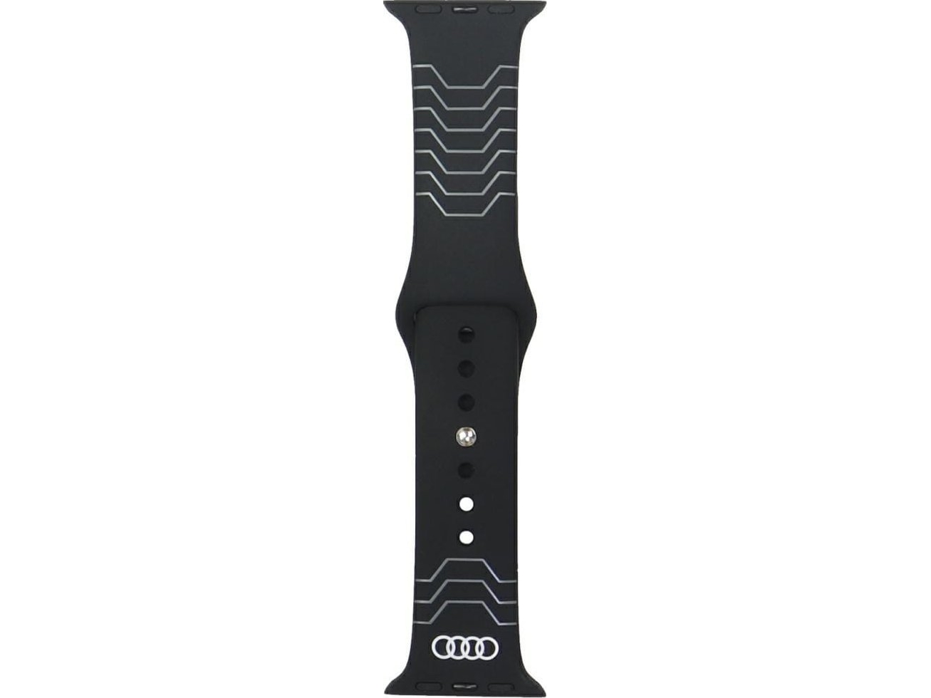 Pasek Audi Geometric Pattern Silicone Watch Strap Do Apple Watch 40/41/42Mm Czarny