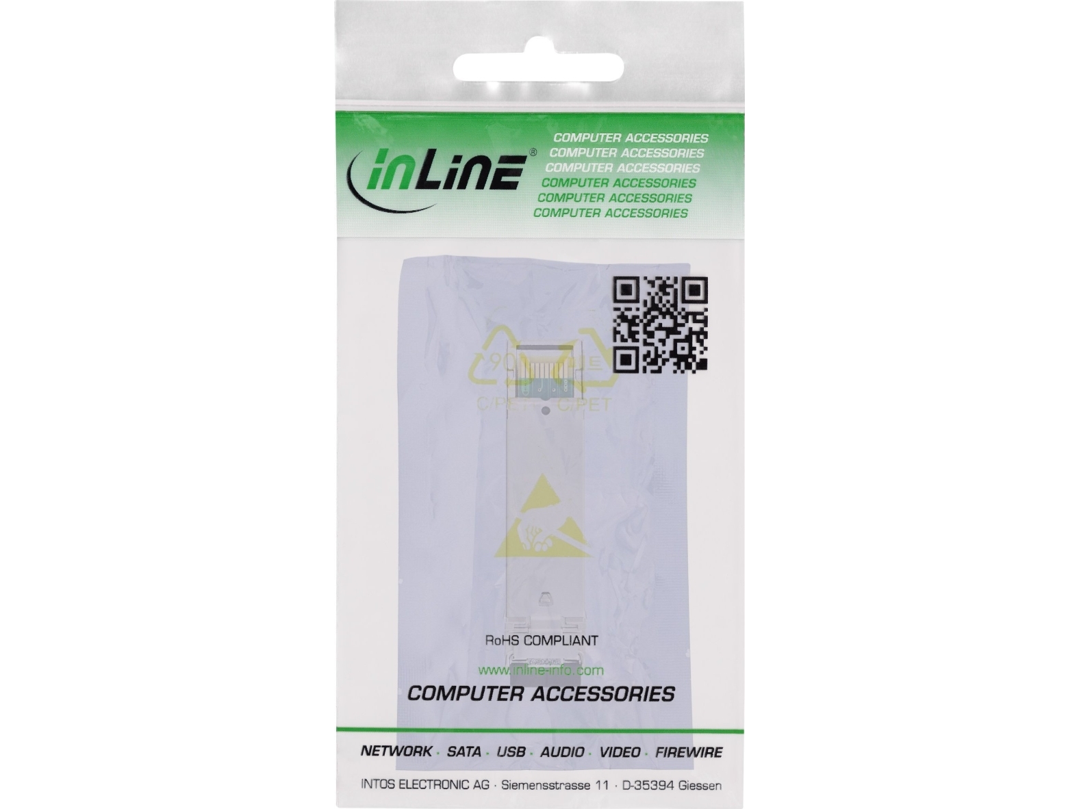 Inline Sfp-Modul Glasfaser 850Nm Multimode Mit Lc-Buchsen, 300M, 2,5Gb/S