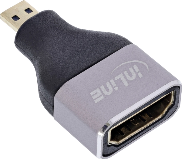 Inline Hdmi-Adapter, Hdmi A-Stik / Micro Hdmi D-Stik, 8K Uhd