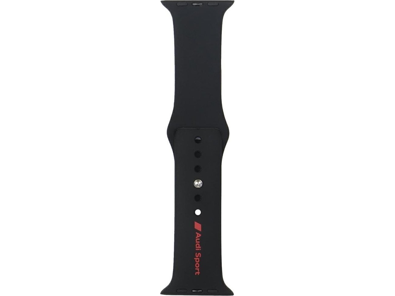 Pasek Audi Sport Red Logo Silicone Watch Strap Do Apple Watch 44/45/46/49Mm Czarny