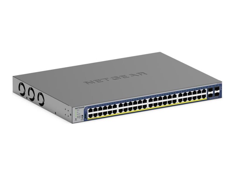 NETGEAR Smart GS752TXUP - V3 - switch - L3 Lite - smart - 48 x 10/100/1000 (PoE++) + 4 x 10 Gigabit SFP+ - skrivbordsmodell, rackmonterbar - PoE++ | Datortillbehör - Nätverk - Switchar | GameStuff