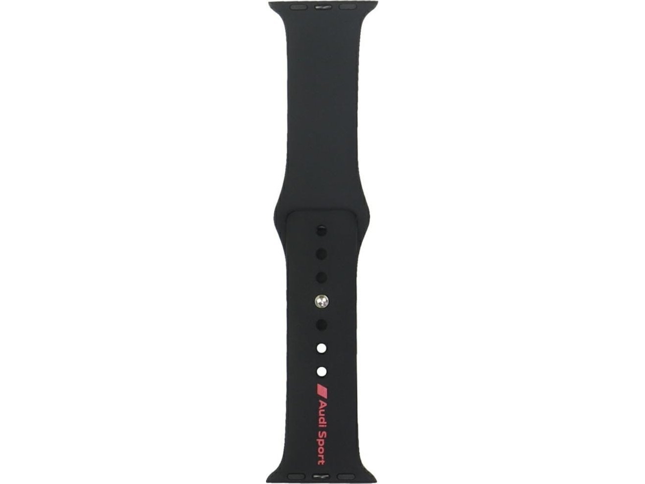 Pasek Audi Sport Red Logo Silicone Watch Strap Do Apple Watch 40/41/42Mm Czarny