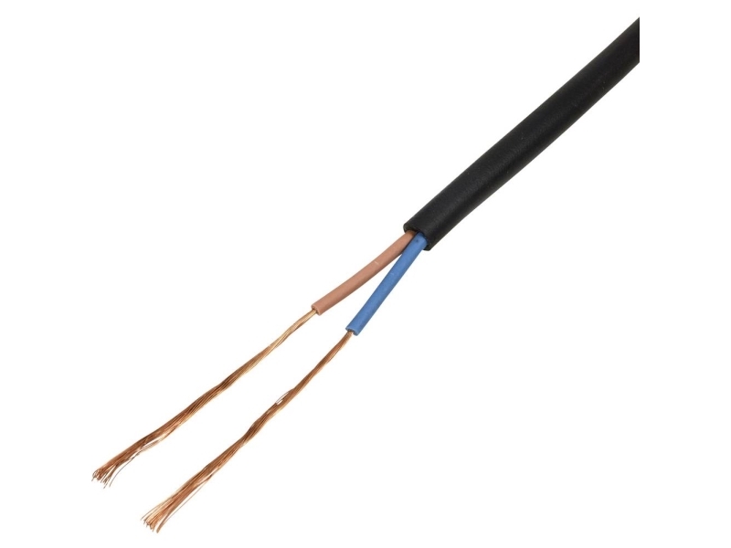 TRU COMPONENTS TC-13389156 Gummikabel H05RN-F 2 x 0.75 mm² Sort 50 m