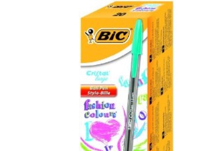 Bic Cristal Large, Clips, Kuglepen, Blå, Grøn, Pink, Violet, 20 Stk