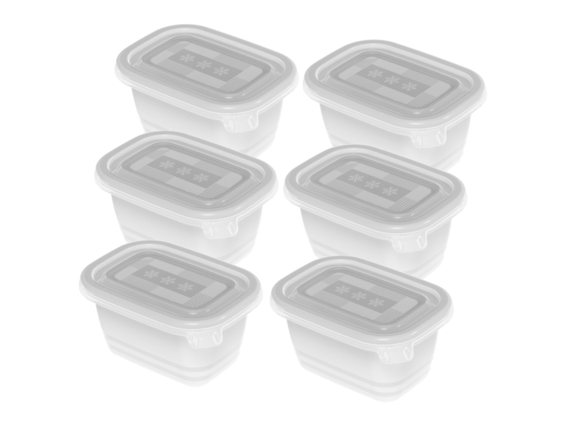 Rotho 1759000096, Box, Rechteckig, 0,25 L, Transparent, Weiß, 112 Mm, 78 Mm
