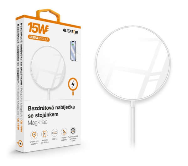 Aligator Ams01wt, Indendørs, Usb, Trådløs Opladning, 1 M, Hvid