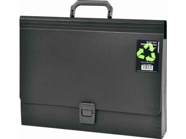 Docusmart Hemarkiv A4 svart PP - med 24 fickor | Arkivering - Arkiv box/mappar | GameStuff