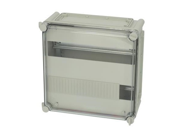 MC EKOE 280x280x130 mm T-2FS täydellinen DIN-kiskokotelo, jossa on lisäosa H 2x14-moduuleille