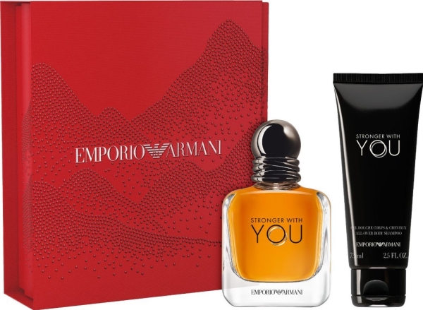 Emporio Armani Stronger With You Eau De Toilette Gift Set - Edt 50Ml -Showergel 75 Ml