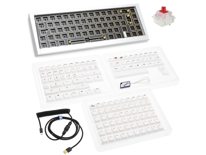 Ducky Outlaw 65 - Barebone - ISO - Gaming Tastatur - Uden Numpad - Sølv