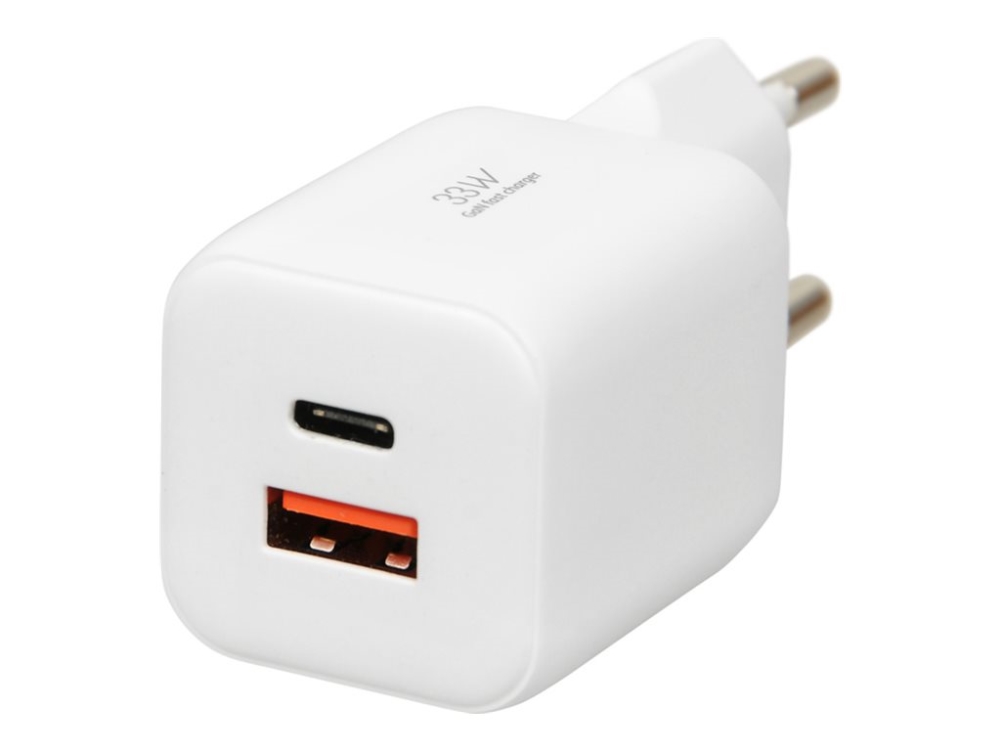 Ibox C-42 - Strømforsyningsadapter - 33 Watt - 3 A - Huawei Fast Charge, Qc 3.0, Afc, Scp, Apple 2.4A, Usb Bc 1.2, Power Delivery 3.0 + Pps - 2 Outpu