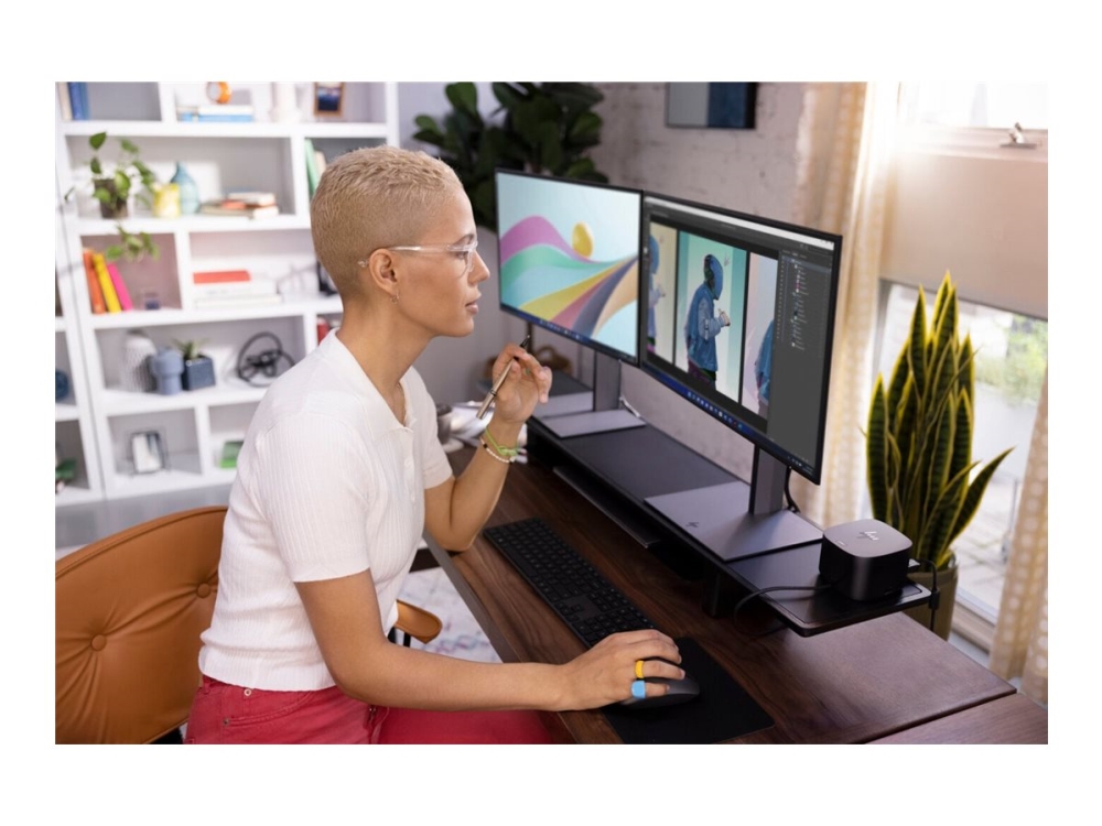 Hp Dual Mode 975 - Tastatur - Bagbelyst - Trådløs - Bluetooth - Dansk