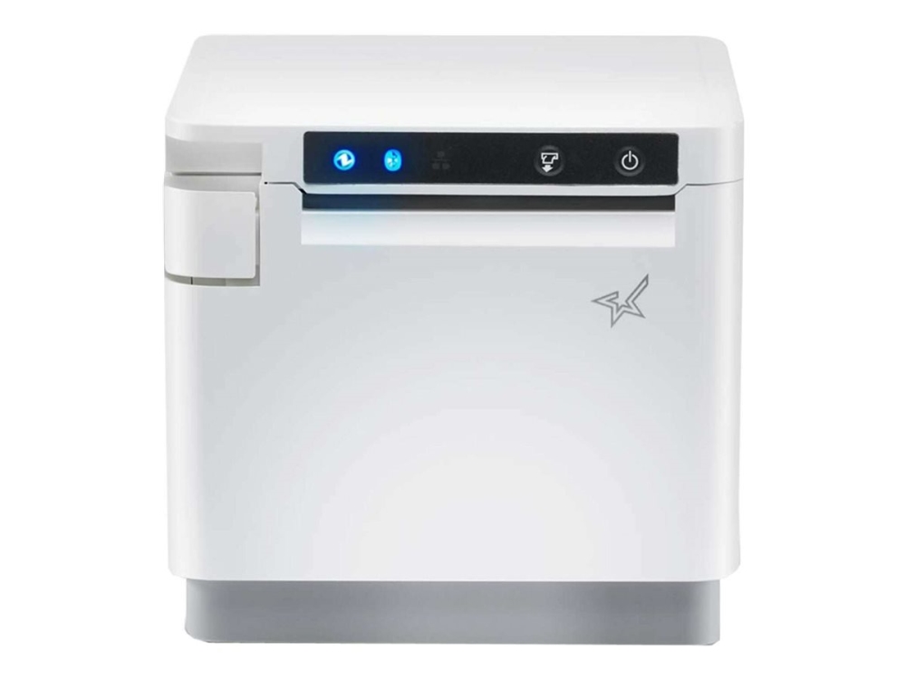 Star mC-Print3 MCP31CI - Kvitteringsprinter - direkte termisk - Rulle (8 cm) - 203 dpi - op til 400 mm/sek. - USB-C, LAN, USB vært - skærer - hvid