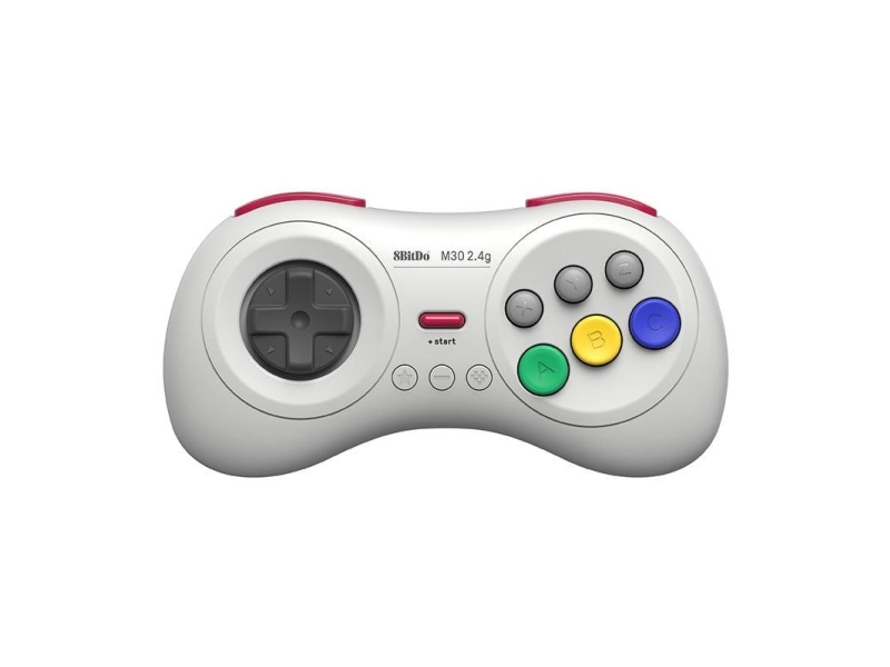 8Bitdo M30 2.4G, Gamepad, Nintendo Switch, Retningsknapper, Knappen Menu, Knappen Vælg, Knappen Start, Digital, Trådløs, Micro-Usb